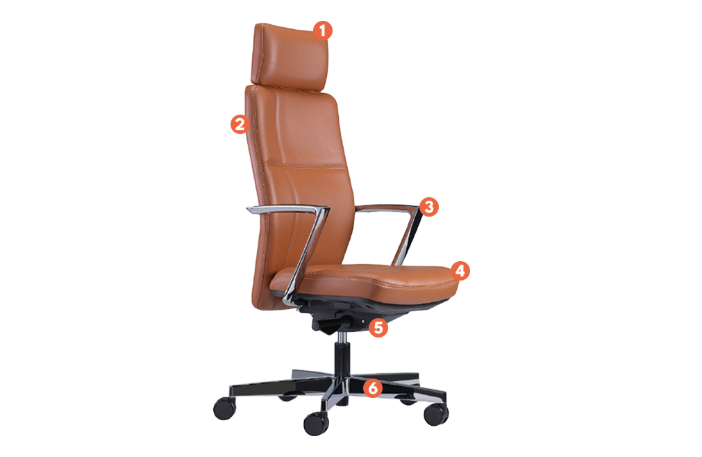 Sonoma Ergonomic Leather Office Chair Product description