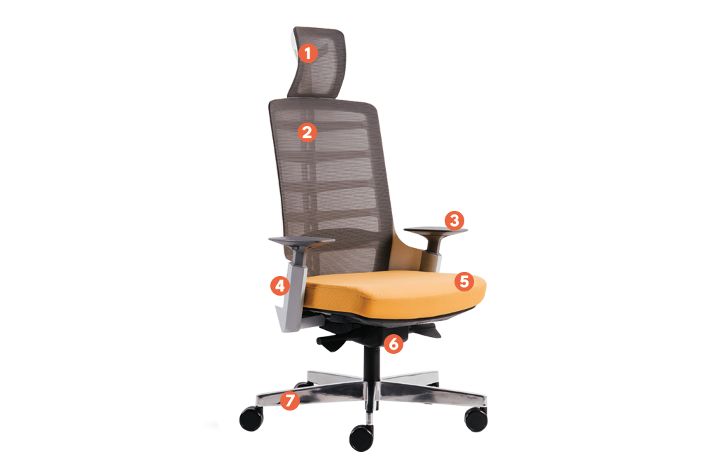 Spinelly Ergonomic Highback Chair Product Specifications