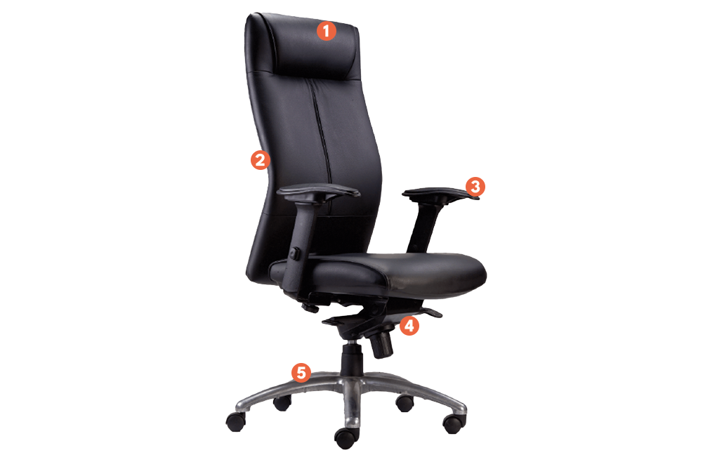 Synchron Leather Office Chair Description
