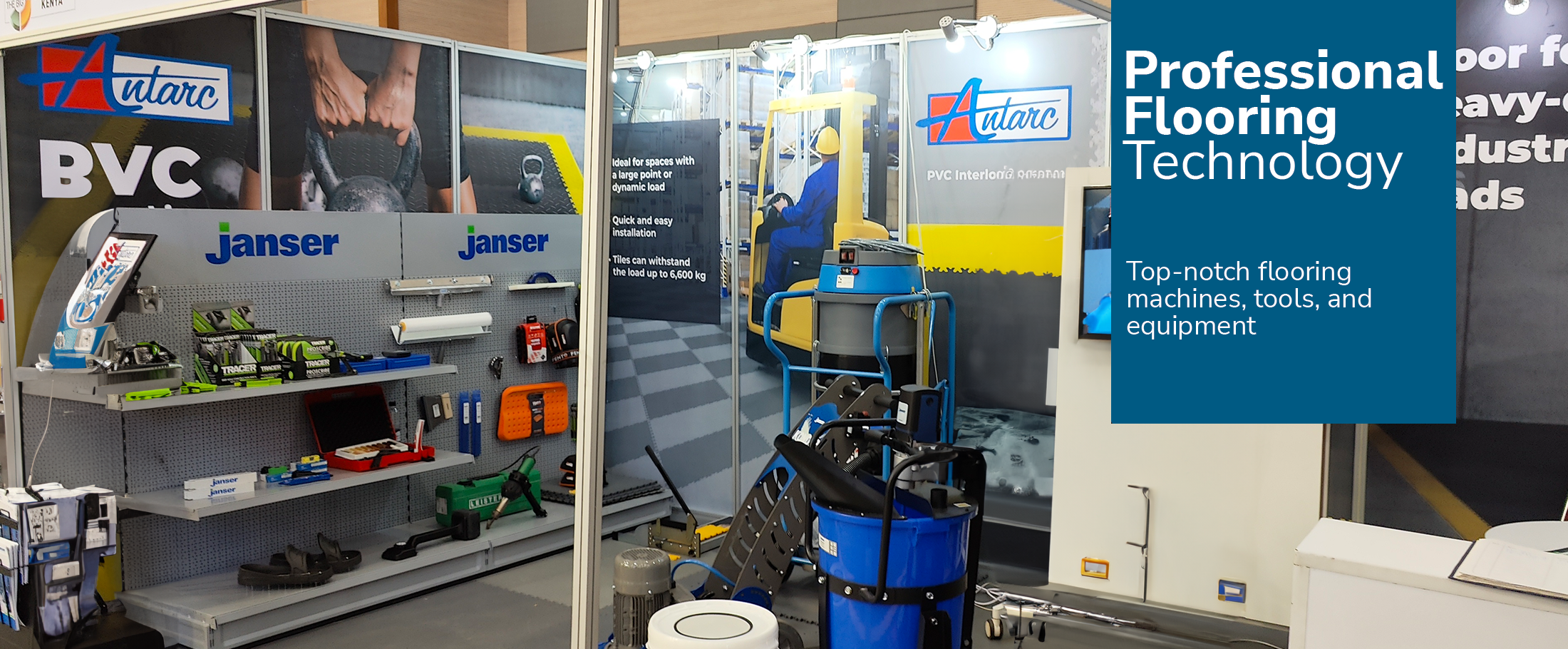 Antarc Flooring machines and tools from Janser Website Banner