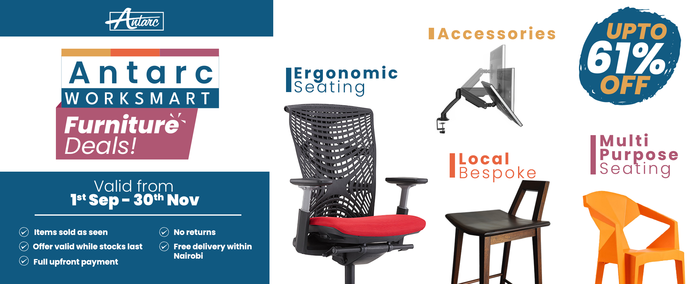 Antarc Worksmart Furniture Deals Website Banner