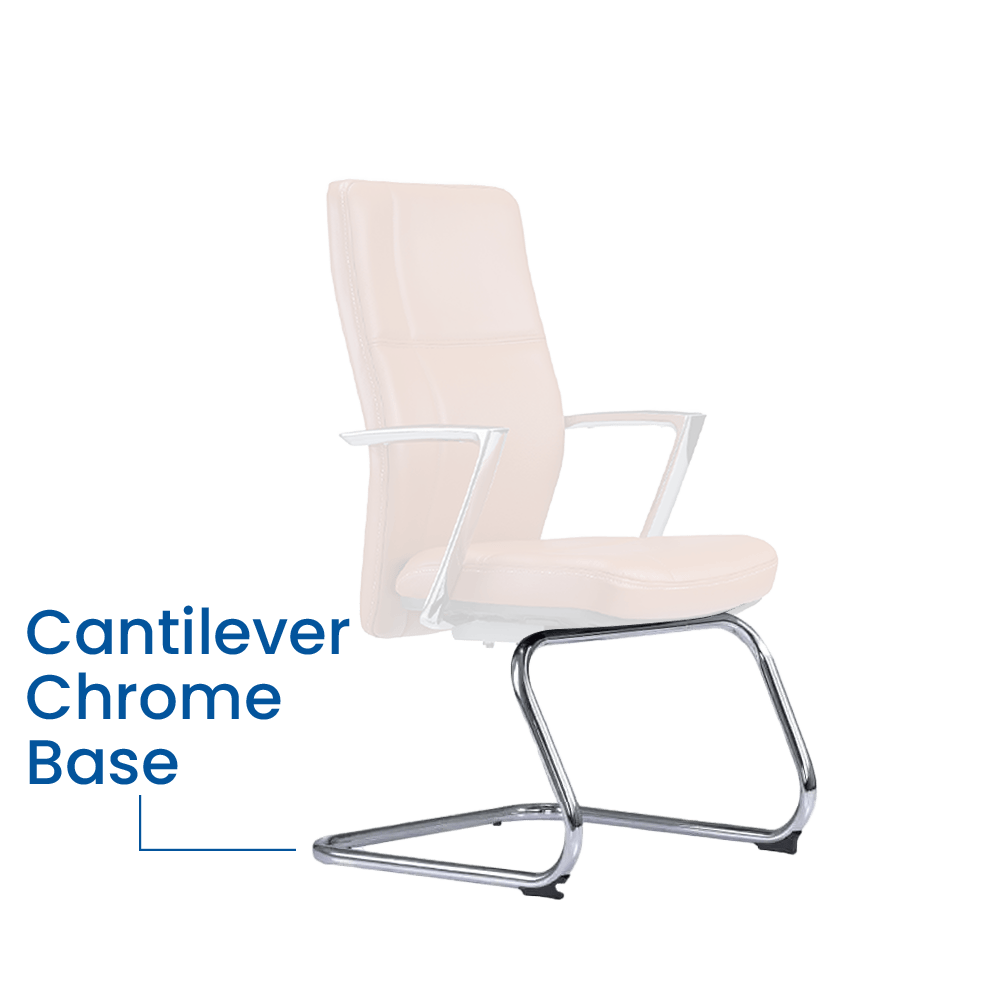Sonoma Ergonomic Leather Office Chair Cantilever Chrome Base
