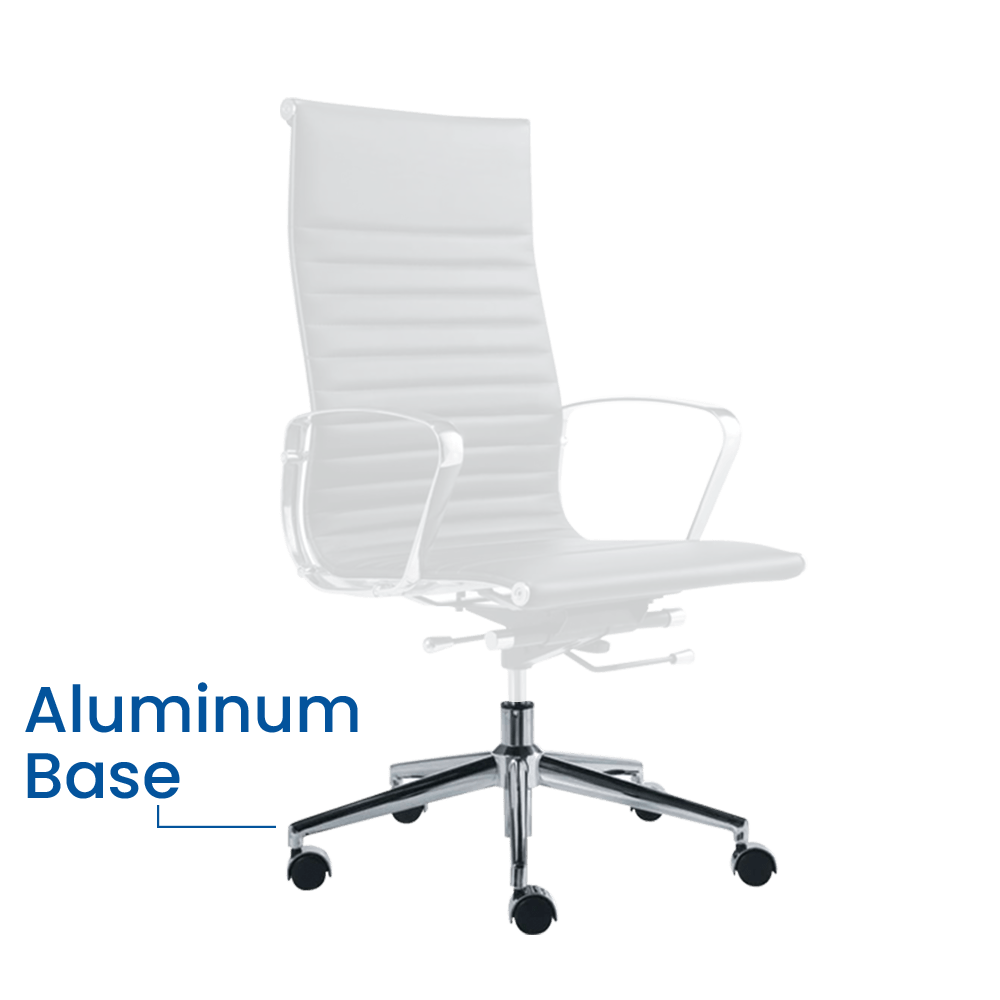 WYE Executive Leather Office Chair Aluminum Base