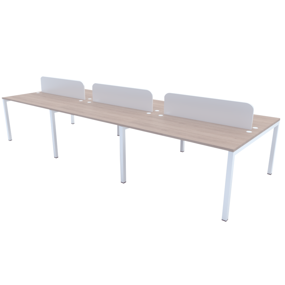 Hermes 6-Way Workstations in Harvard Cherry