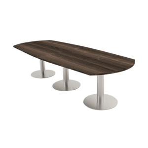 Chrome 8-10 -Seater Boat Shaped Conference Table